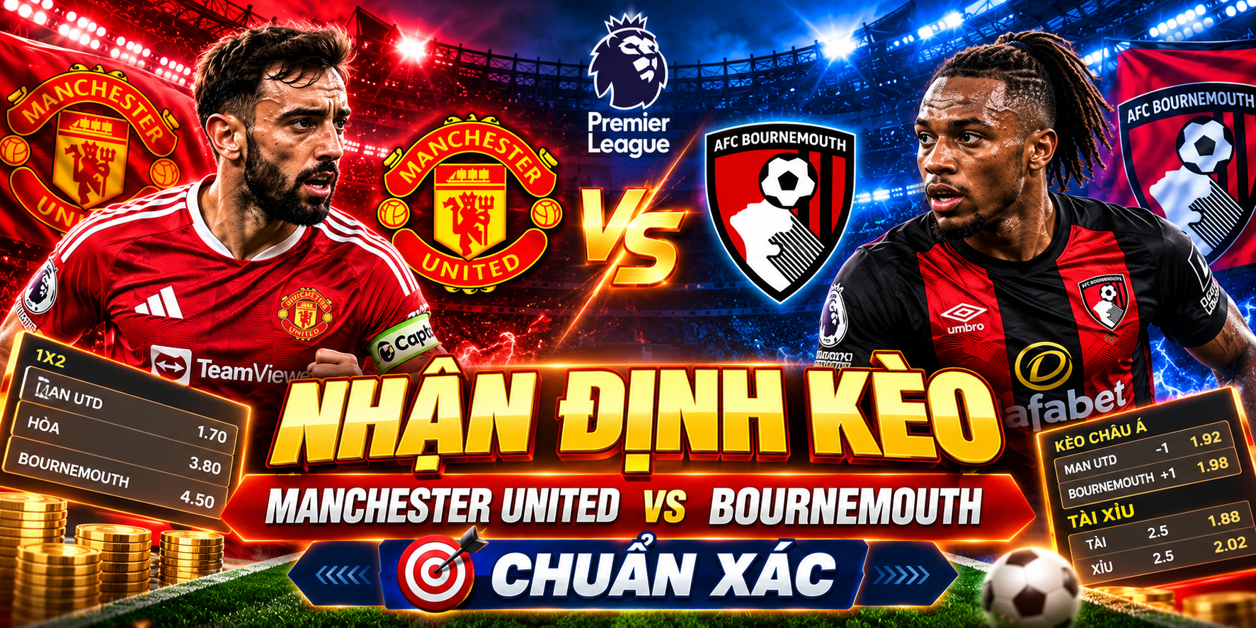 Nhận định kèo Manchester United vs Bournemouth chuẩn xác