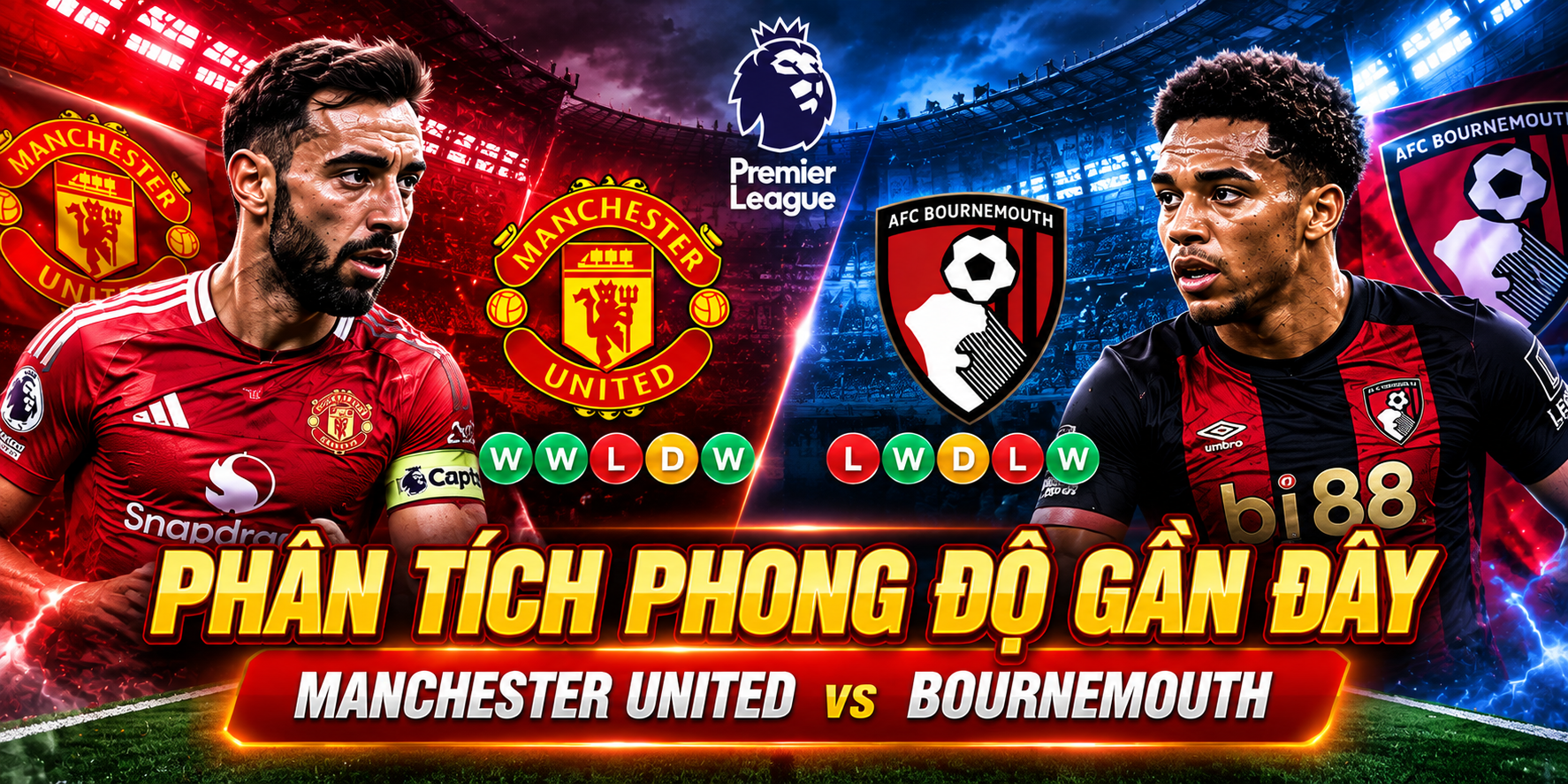 Phân tích phong độ gần đây của Manchester United vs Bournemouth